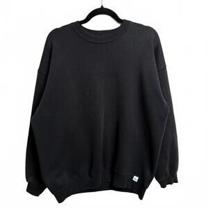 Vintage 1990s black blank essential discus sweatshirt XL
